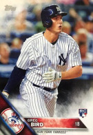 188 Greg Bird - New York Yankees - Carte Topps Baseball 2016 - Other & Unclassified