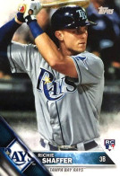 3 Richie Shaffer - Tampa Bay Rays - Carte Topps Baseball 2016 - Sonstige & Ohne Zuordnung