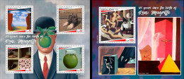 Sierra Leone 2023, Art, Magritte, 4val In BF +BF - Modern