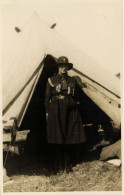 SCOUTS SCOUT IN FRONT OF A TENT, Vintage Photo Postcard (b54412) - Scoutisme