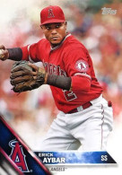 159 Erick Aybar - Angels - Carte Topps Baseball 2016 - Otros & Sin Clasificación