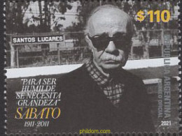 660956 MNH ARGENTINA 2021 PERSONAJE. ENERSO SABATO (1911-2011) - Ongebruikt