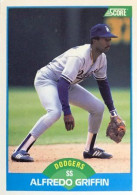 167 Alfredo Griffin - Los Angeles Dodgers - Carte Score Baseball 1989 - Otros & Sin Clasificación