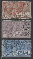 Regno 1913-23 - Posta Pneumatica - Serie Completa Usata - Poste Pneumatique