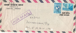 VENEZUELA 1957  AIRMAIL  LETTER SENT FROM MARACAIBO TO REICHENBACH - Venezuela