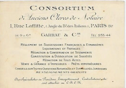 Carte Consortium D'anciens Clercs De Notaires Paris 9e 1 Rue Laffitte - District 09