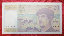Billet 20 Francs Debussy 1993 – M.039-571178 – SPL+ - 20 F 1980-1997 ''Debussy''