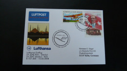 Premier Vol First Flight Istanbul Turkey To Koln Boeing 737 Lufthansa 2008 - Lettres & Documents