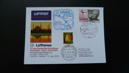 Premier Vol First Flight Frankfurt To Istanbul Turkey Airbus A321 Lufthansa 2010 - Lettres & Documents