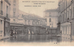 PUTEAUX - Inondations 1910 - Carrefour Rue De La République Et Rue Rousselle - état - Puteaux