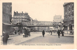 PARIS - Le Métropolitain - Boulevards Magenta Et Barbès - Très Bon état - Métro Parisien, Gares