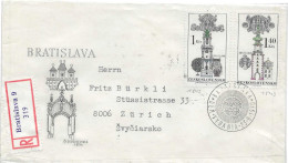 Postzegels > Europa > Tsjechoslowakije > 1970-1979 >aangetekende Brief Met 2 Postzegels  (17947) - Lettres & Documents
