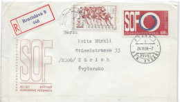 Postzegels > Europa > Tsjechoslowakije > 1960-1969 >aangetekende Brief Met 2 Postzegels  (17952) - Covers & Documents