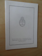 Argentinien Folder Des Ministerium Mit Marken (9616) - Sonstige & Ohne Zuordnung