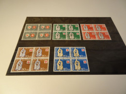 Schweiz Michel 641-645 Pro Patria 1957 Viererblock Gestempelt (25350) - Oblitérés