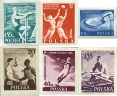 17127 MNH POLONIA 1955 2 JUEGOS DEPORTIVOS INTERNACIONALES - Neufs