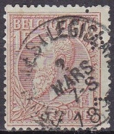 BE002 – BELGIQUE - BELGIUM – 1884-85 – LEOPOLD II / PERFORATED CL- SG # 76 USED 25 € - 1863-09
