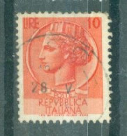 ITALIE - N°649 Oblitéré - Série Courante. Monnaie Syracusaine. - 1946-60: Usados