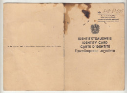 Austria 1955 - Identitätsausweis - Identity Card - Carte D'identité B240510 - Revenue Stamps