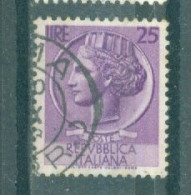 ITALIE - N°652 Oblitéré - Série Courante. Monnaie Syracusaine. - 1946-60: Usados