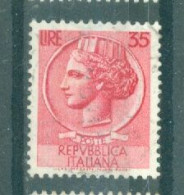 ITALIE - N°653 Oblitéré - Série Courante. Monnaie Syracusaine. - 1946-60: Usados