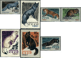 63148 MNH UNION SOVIETICA 1967 ANIMALES DIVERSOS PARA ABRIGO - ...-1857 Prefilatelia