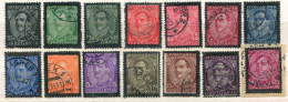 YUGOSLAVIA 1934 KIng Alexander Mourning Set Of 14 Used  Michel 285-98 - Gebruikt