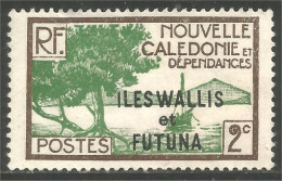 XW01-2682 Wallis Et Futuna 2c Surcharge Baie Pointe Palétuviers Bay Sans Gomme - Gebraucht