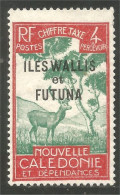 XW01-2678 Wallis Et Futuna 4c Surcharge Cerf Niaouli Deer Hirsch Sans Gomme - Used Stamps