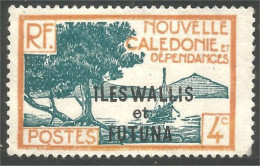 XW01-2683 Wallis Et Futuna 4c Surcharge Baie Pointe Palétuviers Bay Sans Gomme - Used Stamps