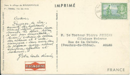 ILE TONGA CARTE PLASMARINE 1,5d  POUR ARLES ( BOUCHES DU RHONE ) DE 1955  LETTRE COVER - Tonga (...-1970)