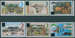 Mauritius Due 1982 SGD14-D19 Postage Dues Set MNH - Mauricio (1968-...)