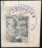 Lugo - Edi O 925 - Fragmento Mat Azul "Puente De Lozada" - Used Stamps