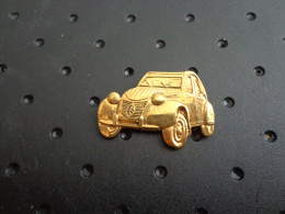 Pin's Citroën Deux Cv Doré - Citroën