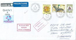 Letter To Nyborg (Denmark) , From Andorra, During Epidemic Covid-19, Return To Sender, 2 Pictures - Cartas & Documentos