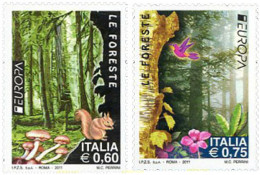 264247 MNH ITALIA 2011 EUROPA CEPT 2011 - AÑO INTERNACIONAL DE LOS BOSQUES - ...-1850 Préphilatélie