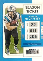 15 Christian McCaffrey Carolina Panthers - Panini Contenders Season Ticket Football US NFL 2021 - Other & Unclassified