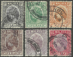 Perak (Malaysia). 1935-37 Sultan Iskandar. 5 Used Values To 25c. SG 88 Etc. M5133 - Perak