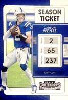 41 Carson Wentz Indianapolis Colts - Panini Contenders Season Ticket Football US NFL 2021 - Autres & Non Classés