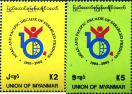 292279 MNH BIRMANIA 1999 7 JUEGOS DEPORTIVOS DE EXTREMO ORIENTE Y PACIFICO SUR PARA DISCAPATIZADOS - Myanmar (Burma 1948-...)