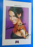 AUTOGRAPHE DE KARINE LIMA SUR CARTE POSTALE - Television & Internet