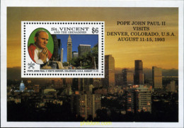 360399 MNH SAN VICENTE 1993 VISITA DE JUAN PABLO II A DENVER - St.Vincent (...-1979)