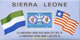 361912 MNH SIERRA LEONA 1979 5 ANIVERSARIO DE LA UNION DEL RIO MANO Y 1 ANIVERSARIO DE LA UNION POSTAL - Sierra Leona (...-1960)