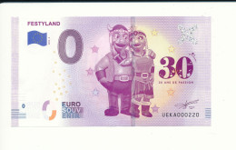 Billet Touristique  0 Euro  - FESTYLAND - UEKA - 2019-3  N° 220 - Otros & Sin Clasificación