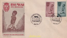 715212 MNH RIO MUNI 1963 AYUDA A BARCELONA - Rio Muni