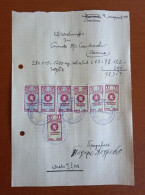 #LOT1 Invoice , Small Shop  1944 Revenue Fiscaux Occupation Of Bulgaria Over Macedonia - Sonstige & Ohne Zuordnung