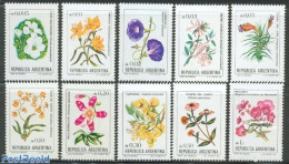 Argentina 1985 Flowers 10v, Mint NH, Nature - Flowers & Plants - Unused Stamps