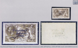Ireland 1927-28 Wide Date Saorstát 3-line Overprint On 2/6d Brown, Fresh Mint, Lightly Hinged - Neufs
