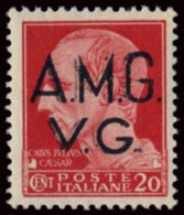 ITALY ITALIA VENEZIA GIULIA 1945 20 C. DOPPIA SOPRASTAMPA (Sass. 3e) INTEGRO ** OFFERTA - Ongebruikt