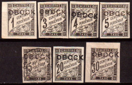 Obock 1892 Segnatasse Y.T.5, 7/9,11/13 */O/MH/Used  F - Used Stamps